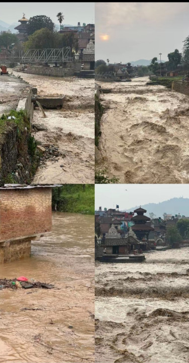 बर्खा नलाग्दै पनौतीमा बाढीको त्रास: साँघुरो खोला र अव्यवस्थित पूर्वाधारले बस्ती जोखिममा