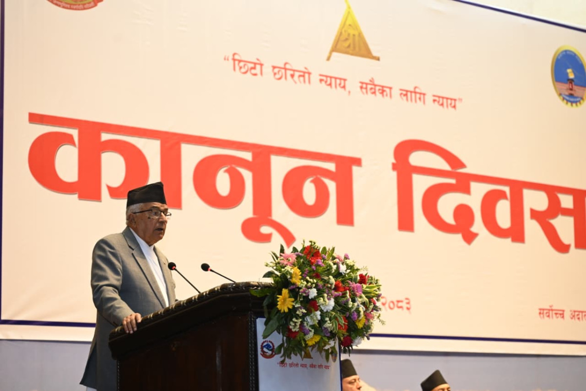 विधिद्वारा स्थापित पद्धति र परम्परा पालनामा तलमाथि हुन थाले मानव समाज भयभित हुनथाल्छ : राष्ट्रपति पौडेल