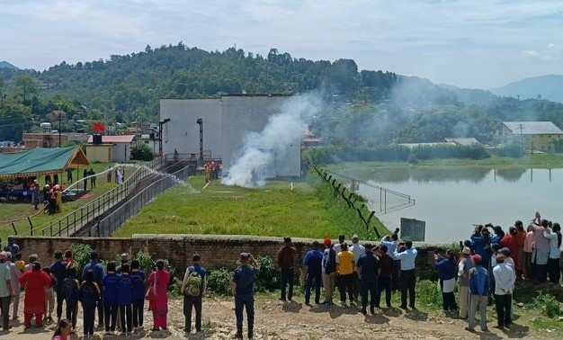 काभ्रेको खोपासीमा २०८३ संयुक्त विपद् उद्धार हातेमालो  अभ्यास सम्पन्न
